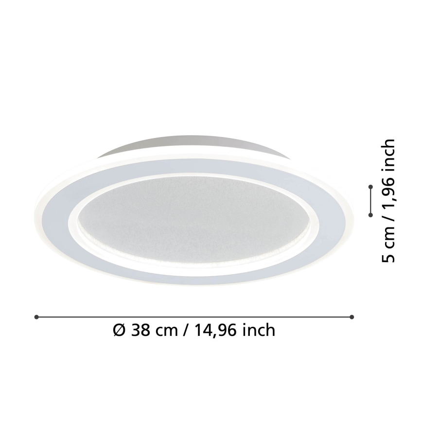 Eglo - LED Prigušiva plafonjera LED/20W/230V 2700-6500K bela + Daljinski upravljač