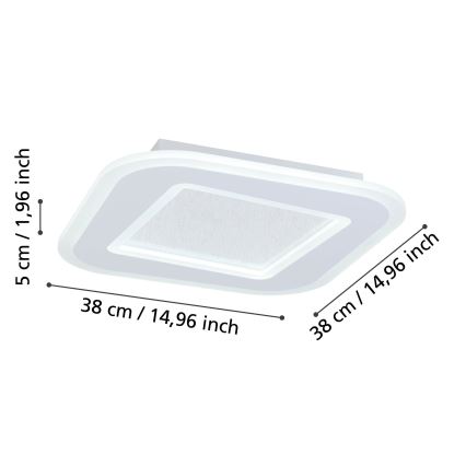 Eglo - LED Prigušiva plafonjera LED/20W/230V 2700-6500K bela + Daljinski upravljač