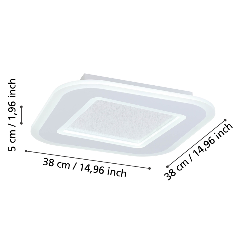 Eglo - LED Prigušiva plafonjera LED/20W/230V 2700-6500K bela + Daljinski upravljač