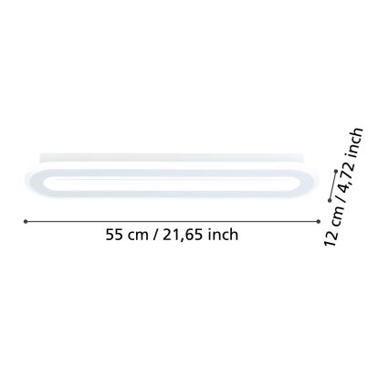 Eglo - LED Prigušiva plafonjera LED/20W/230V 2700-6500K bela + Daljinski upravljač