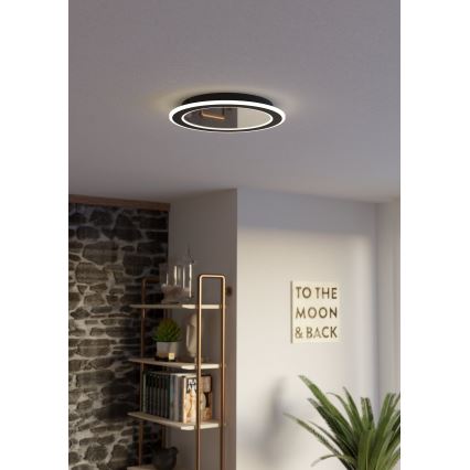 Eglo - LED Prigušiva plafonjera LED/20W/230V 2700-6500K crno + Daljinski upravljač