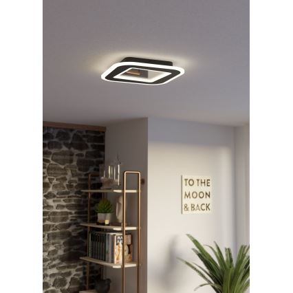 Eglo - LED Prigušiva plafonjera LED/20W/230V 2700-6500K crno + Daljinski upravljač