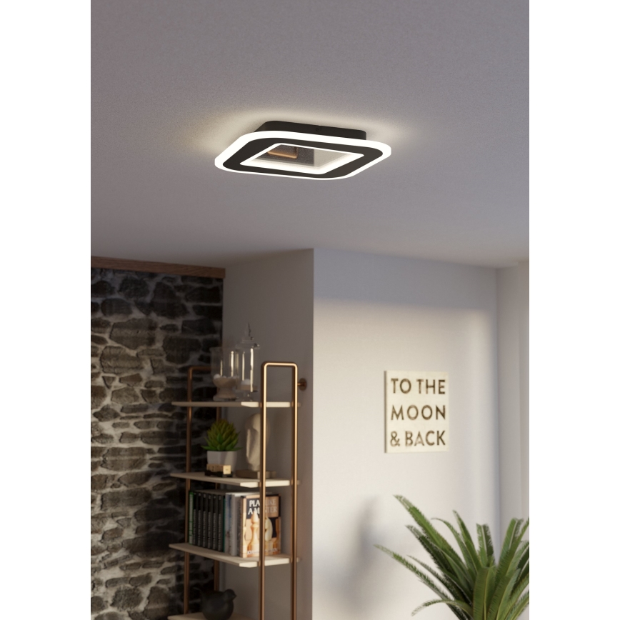 Eglo - LED Prigušiva plafonjera LED/20W/230V 2700-6500K crno + Daljinski upravljač