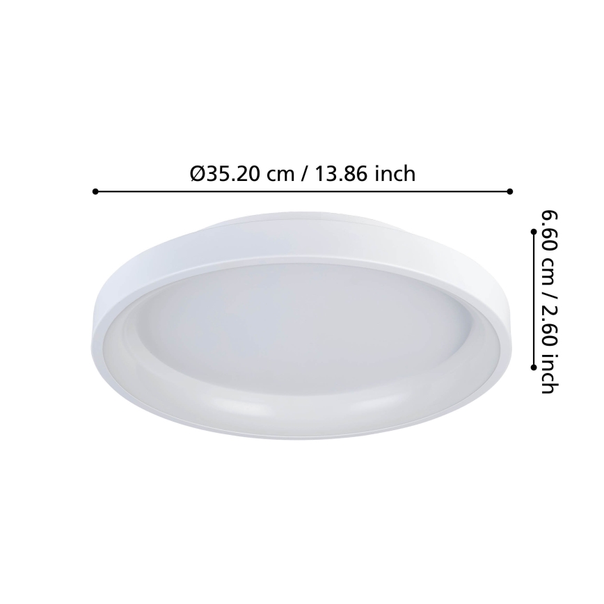 Eglo - LED Prigušiva plafonjera LED/12W/230V 2700-6500K bela + Daljinski upravljač