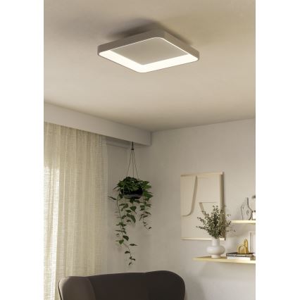 Eglo - LED Prigušiva plafonjera LORETELLO LED/12W/230V bela + Daljinski upravljač
