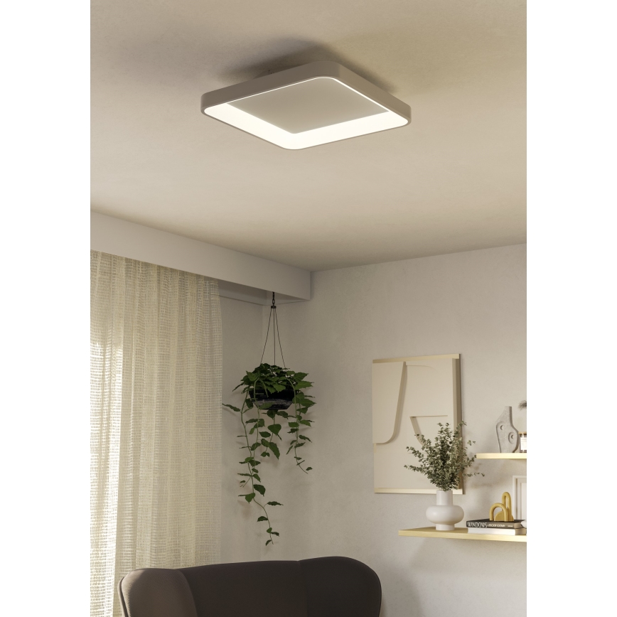 Eglo - LED Prigušiva plafonjera LORETELLO LED/12W/230V bela + Daljinski upravljač