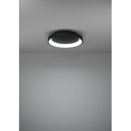 Eglo - LED Prigušiva plafonjera LED/12W/230V 2700-6500K crno + Daljinski upravljač