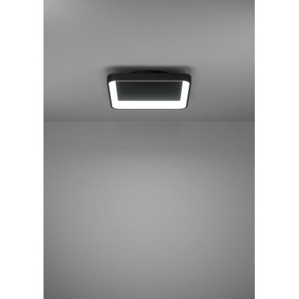 Eglo - LED Prigušiva plafonjera LED/12W/230V 2700-6500K crno + Daljinski upravljač