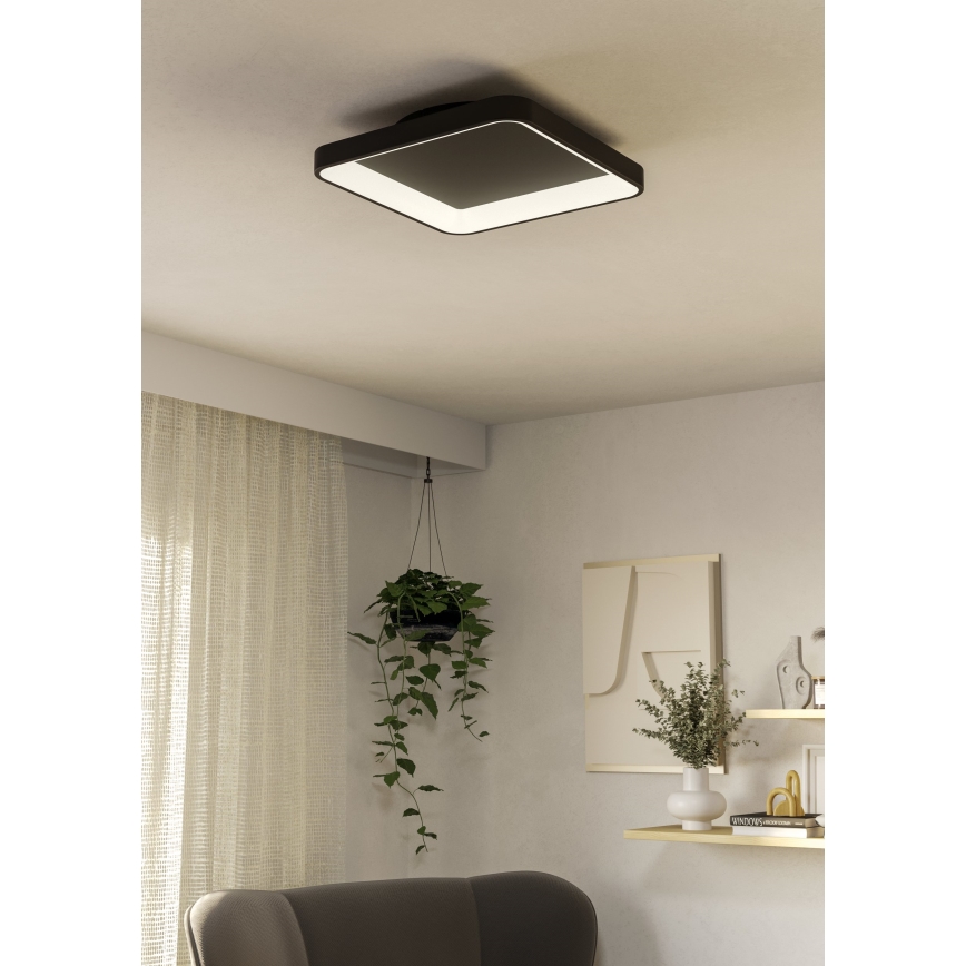 Eglo - LED Prigušiva plafonjera LED/12W/230V 2700-6500K crno + Daljinski upravljač