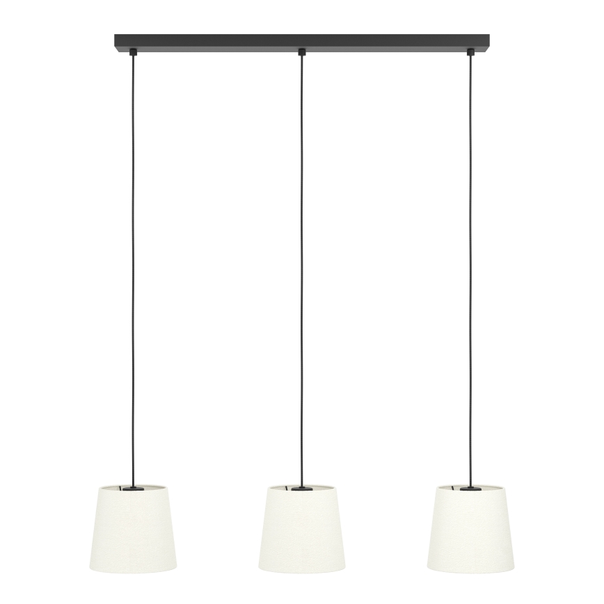 Eglo - Luster na sajli 3xE27/60W/230V bela