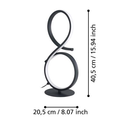 Eglo - LED Stona lampa LED/11,4W/230V 3000K crno