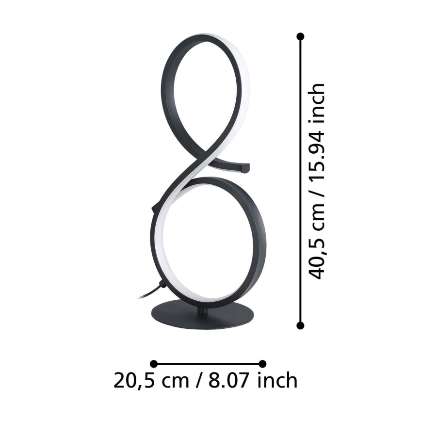 Eglo - LED Stona lampa LED/11,4W/230V 3000K crno