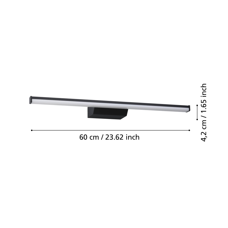 Eglo - LED RGBW Prigušiva za kupatilo rasveta za ogledalo LED/12W/230V 2700-6500K IP44 crno