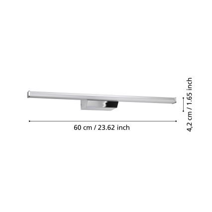Eglo - LED RGBW Prigušiva za kupatilo rasveta za ogledalo LED/12W/230V 2700-6500K IP44 krom