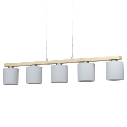 Eglo - Luster na sajli 5xE27/28W/230V - FSC sertifikovano