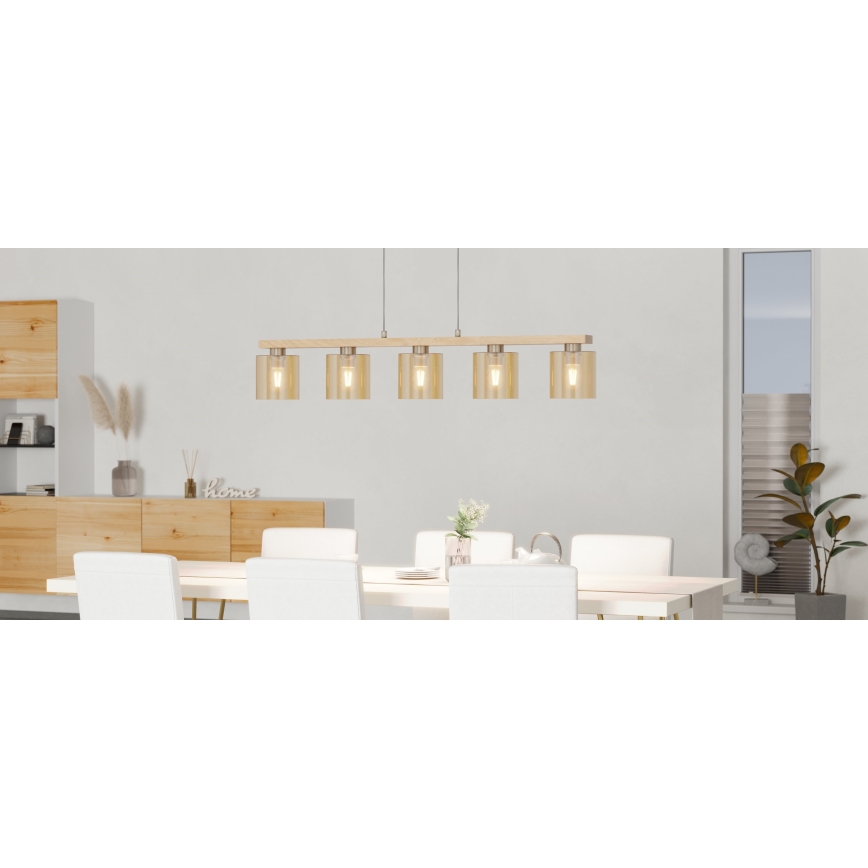 Eglo - Luster na sajli 5xE27/28W/230V