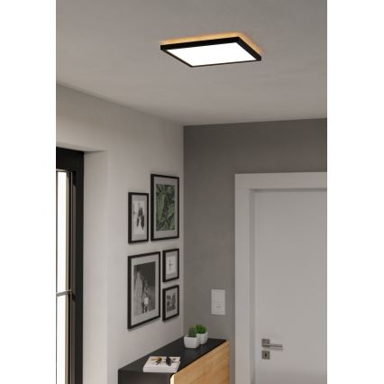 Eglo - LED Plafonjera za kupatilo LED/13,4W/230V 2700/4000/6500K 29x29 cm IP44 crno