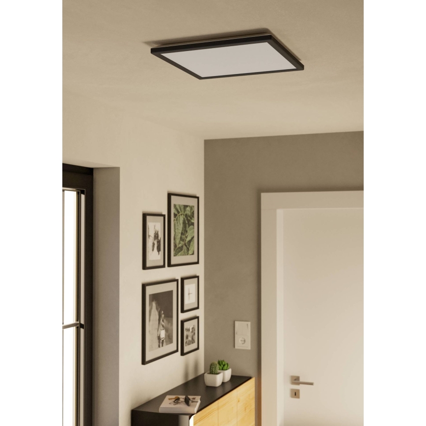 Eglo - LED Plafonjera za kupatilo LED/17,6W/230V 2700/4000/6500K 39x39 cm IP44 crno