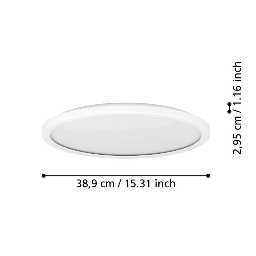 Eglo - LED kupatilsko plafonsko svetlo LED/18,5W/230V 2700/4000/6500K prečnik 38,9 cm IP44 bela