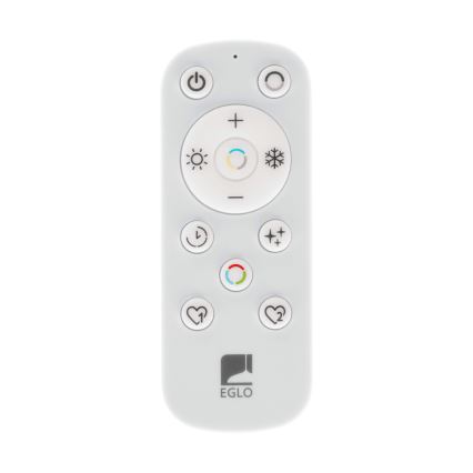 Eglo - LED Prigušiva plafonjera za kupatilo LED/18,5W/230V 2700-6500K pr. 38,9 cm IP44 crno + Daljinski upravljač