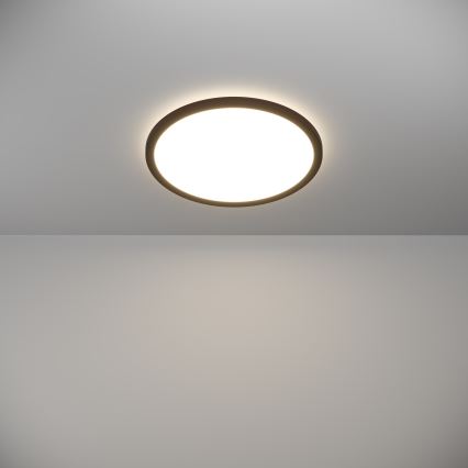 Eglo - LED Prigušiva plafonjera za kupatilo LED/18,5W/230V 2700-6500K pr. 38,9 cm IP44 crno + Daljinski upravljač