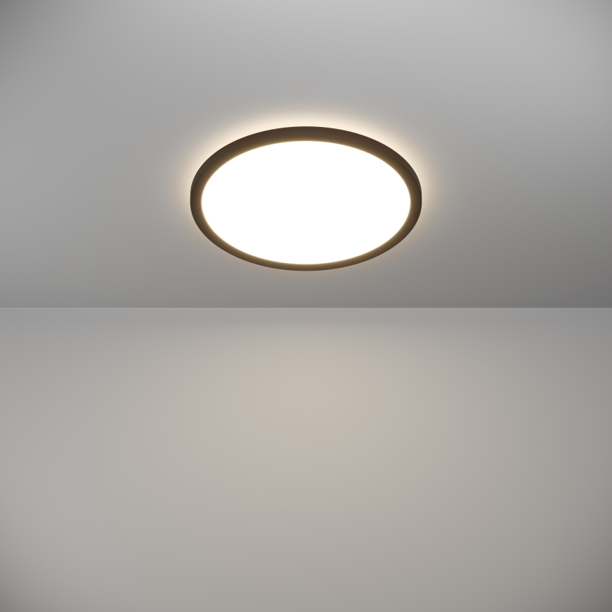 Eglo - LED prigušiva plafonska lampa za kupatilo LED/18,5W/230V 2700-6500K Ø 38,9 cm IP44 crna + daljinski upravljač