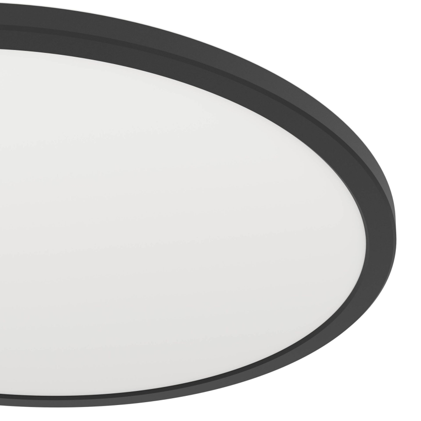 Eglo - LED Prigušiva plafonjera za kupatilo LED/16,8W/230V 2700-6500K pr. 50 cm IP44 crno + Daljinski upravljač