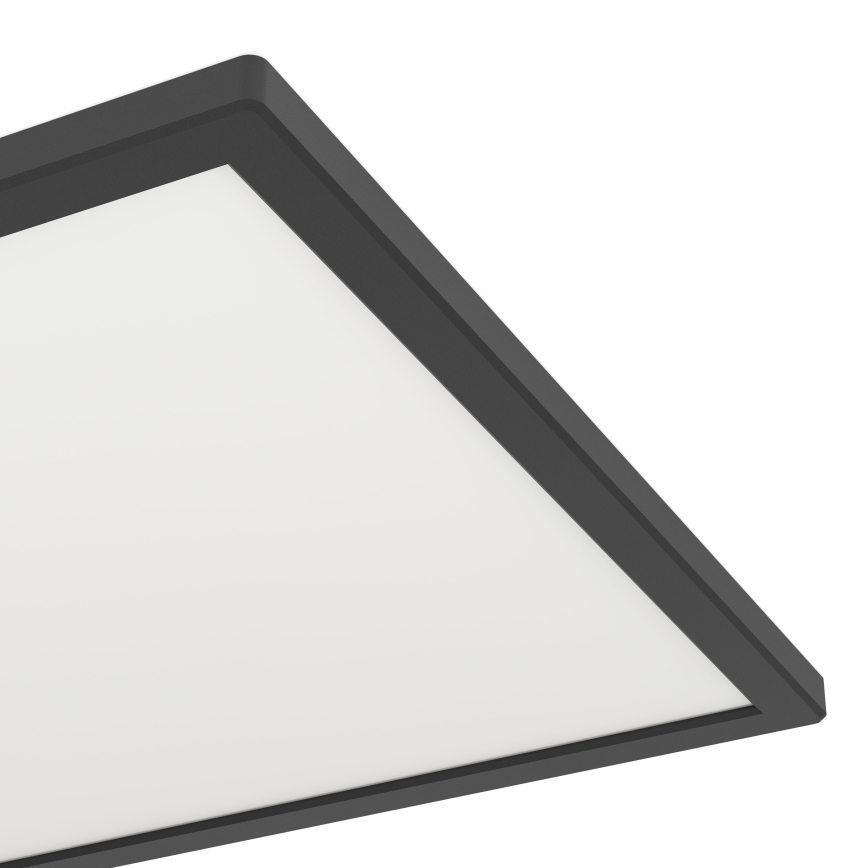 Eglo - LED Prigušiva plafonjera za kupatilo LED/17,6W/230V 2700-6500K 39x39 cm IP44 crno + Daljinski upravljač