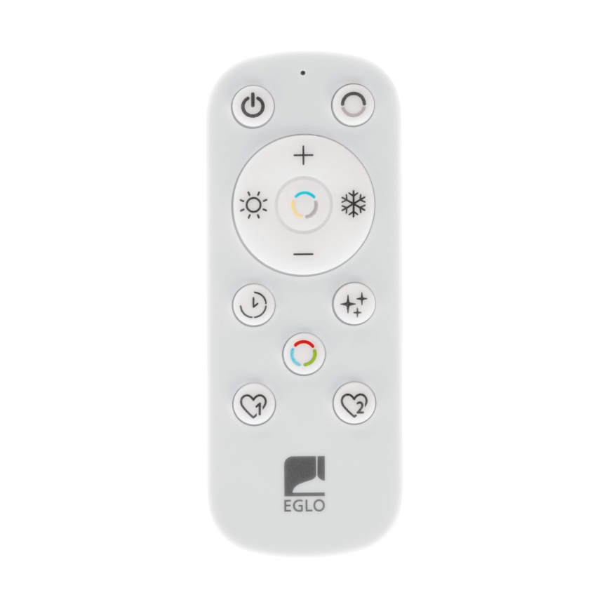 Eglo - LED Prigušiva plafonjera za kupatilo LED/17,6W/230V 2700-6500K 39x39 cm IP44 crno + Daljinski upravljač