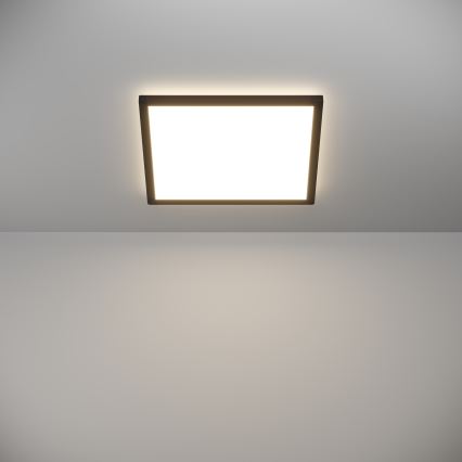 Eglo - LED Prigušiva plafonjera za kupatilo LED/17,6W/230V 2700-6500K 39x39 cm IP44 crno + Daljinski upravljač
