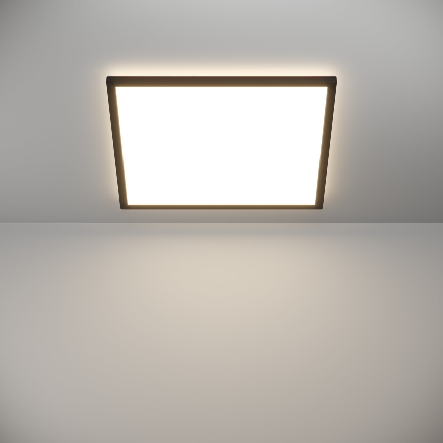 Eglo 901457 - LED Prigušiva plafonjera za kupatilo LED/17W/230V 2700-6500K 50x50 cm IP44 crno + Daljinski upravljač