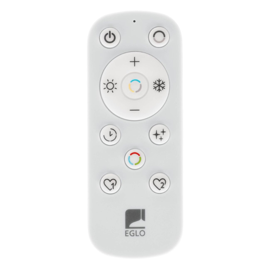 Eglo - LED Prigušiva plafonjera za kupatilo LED/17,6W/230V 2700-6500K 39x39 cm IP44 bela + Daljinski upravljač