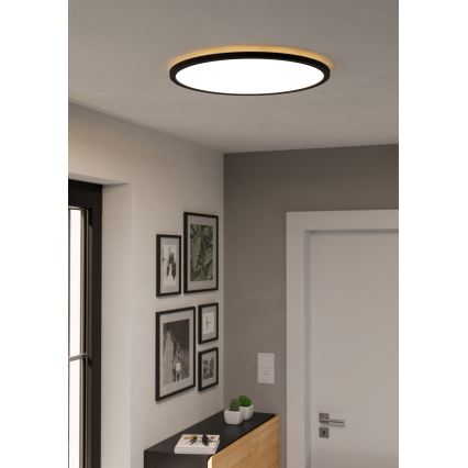 Eglo - LED RGBW Prigušiva plafonjera za kupatilo LED/16,8W/230V 2700-6500K pr. 50 cm IP44 crno ZigBee