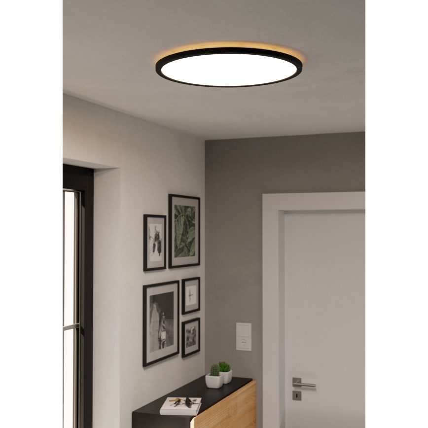 Eglo - LED RGBW Prigušiva plafonjera za kupatilo LED/16,8W/230V 2700-6500K pr. 50 cm IP44 crno ZigBee