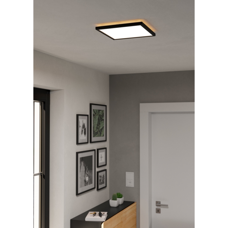 Eglo - LED RGBW Prigušiva plafonjera za kupatilo LED/13,4W/230V 2700-6500K 29x29 cm IP44 crno