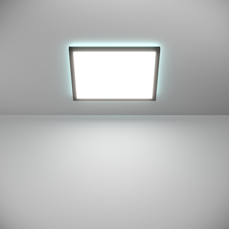 Eglo - LED RGBW Prigušiva plafonjera za kupatilo LED/17,6W/230V 2700-6500K 39x39 cm IP44 crno ZigBee