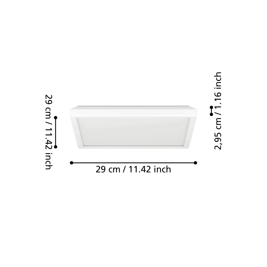 Eglo - LED RGBW Prigušiva plafonjera za kupatilo LED/13,4W/230V 2700-6500K 29x29 cm IP44 bela ZigBee