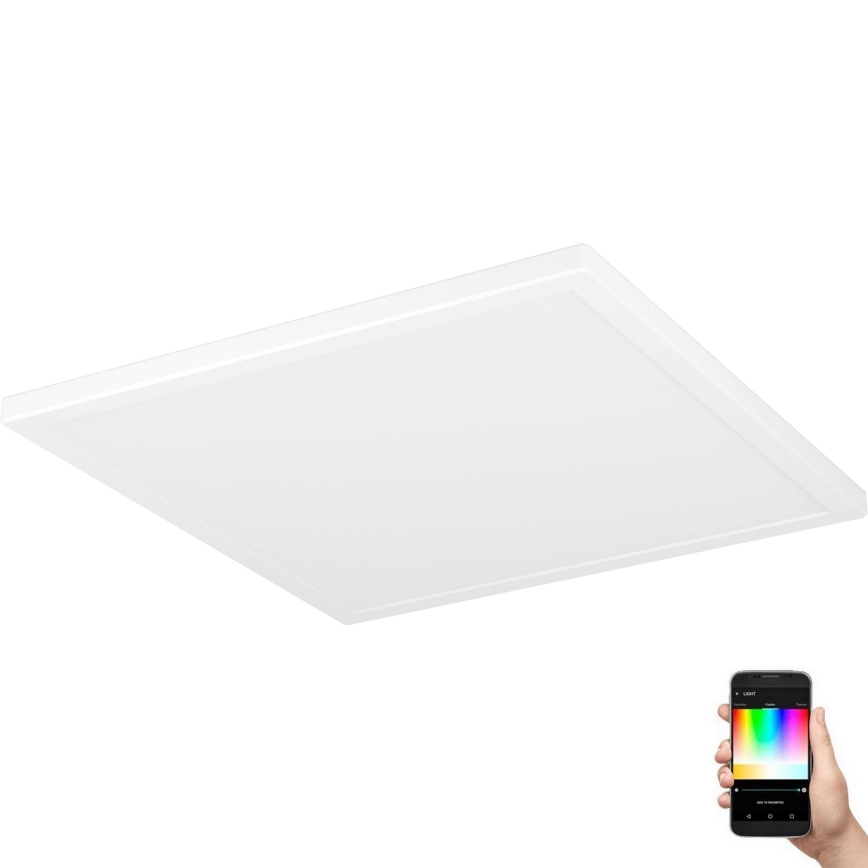 Eglo - LED RGBW Prigušiva plafonjera za kupatilo LED/17,6W/230V 2700-6500K 39x39 cm IP44 bela ZigBee