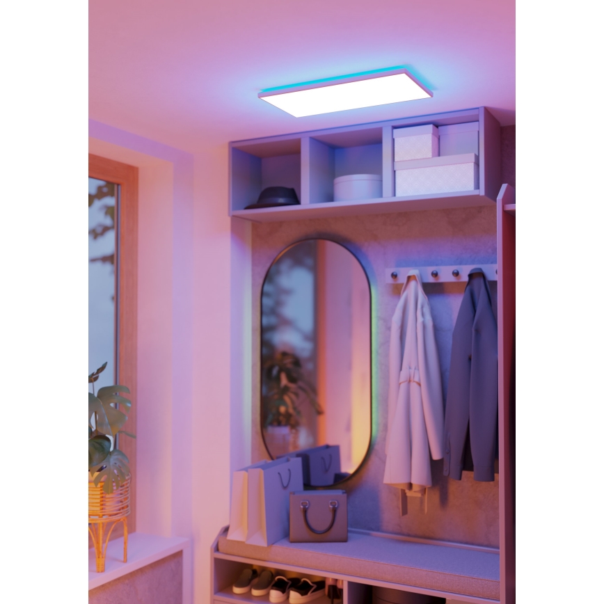 Eglo - LED RGBW Prigušiva plafonjera za kupatilo LED/17,2W/230V 2700-6500K 30x57cm IP44 bela ZigBee