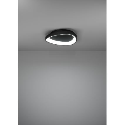 Eglo - LED Prigušiva plafonjera LED/12W/230V 2700-6500K crno + Daljinski upravljač