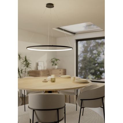 Eglo - LED Prigušivi luster na sajli LED/40W/230V 2700-6500K crno + Daljinski upravljač