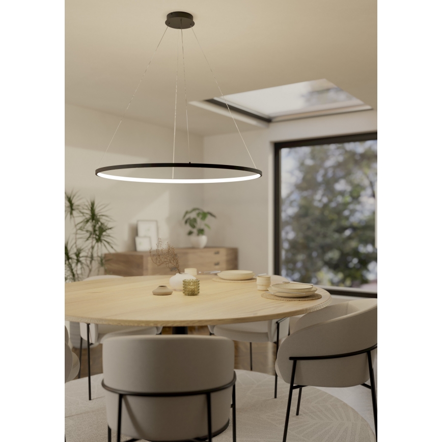 Eglo - LED Prigušivi luster na sajli LED/40W/230V 2700-6500K crno + Daljinski upravljač
