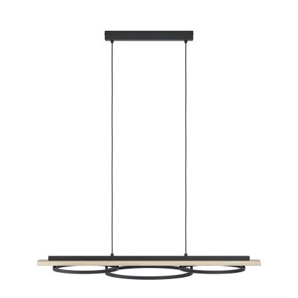Eglo - LED Prigušivi luster na sajli 2xLED/12,5W/230V+1xLED/15,5W 3000K bež/crno