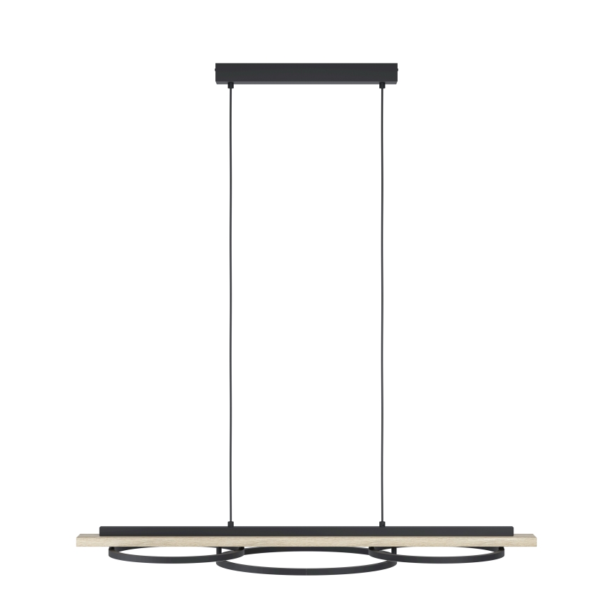 Eglo - LED Prigušivi luster na sajli 2xLED/12,5W/230V+1xLED/15,5W 3000K bež/crno