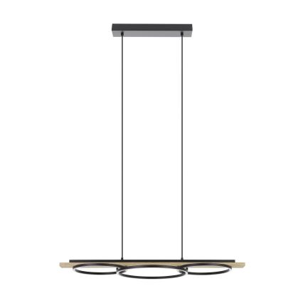 Eglo - LED Prigušivi luster na sajli 2xLED/12,5W/230V+1xLED/15,5W 3000K bež/crno