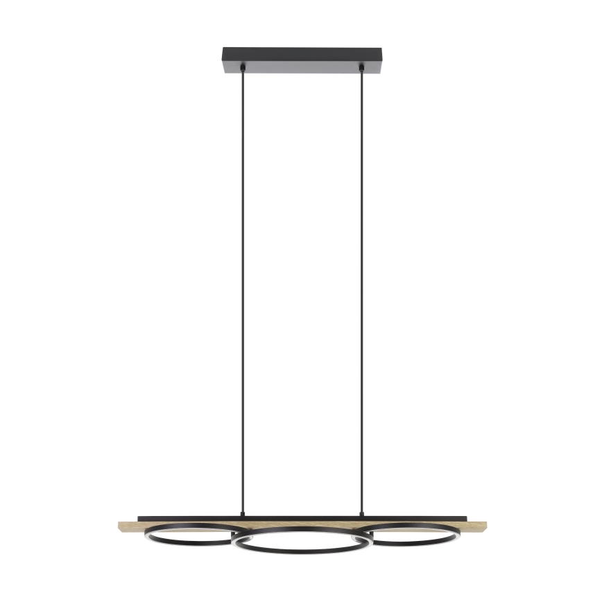 Eglo - LED Prigušivi luster na sajli 2xLED/12,5W/230V+1xLED/15,5W 3000K bež/crno
