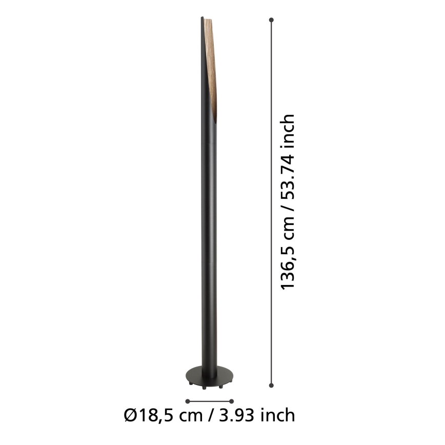 Eglo  - Podna LED lampa 1xGU10/4,5W/230V 3000K crno/braon