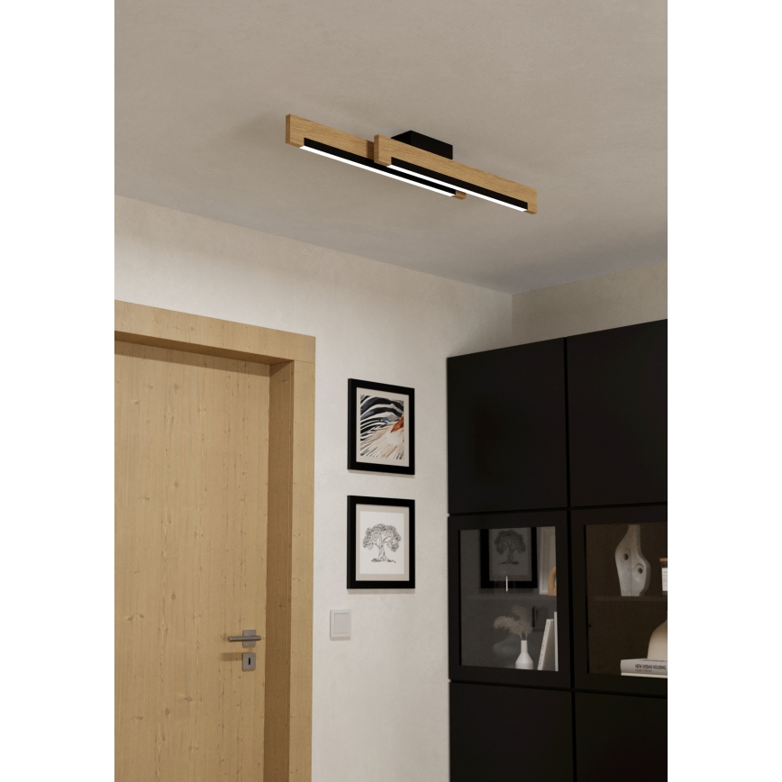 Eglo - LED Prigušiva plafonjera 2xLED/10W/230V 3000K crno/bež