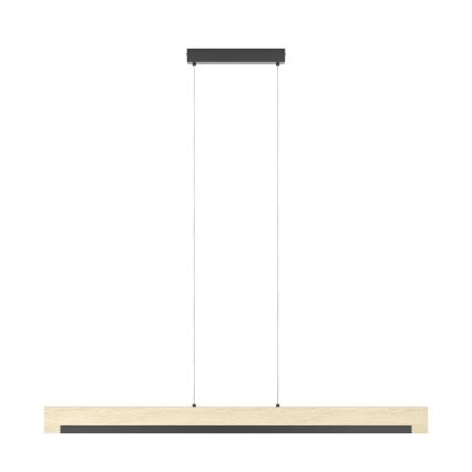 Eglo - LED Prigušivi luster na sajli LED/25,5W/230V 3000K crno/bež
