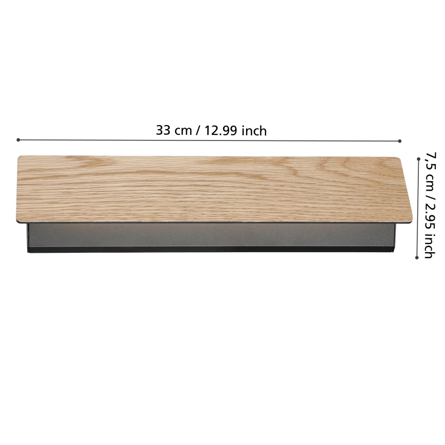 Eglo - LED Zidna lampa LED/12W/230V 3000K braon